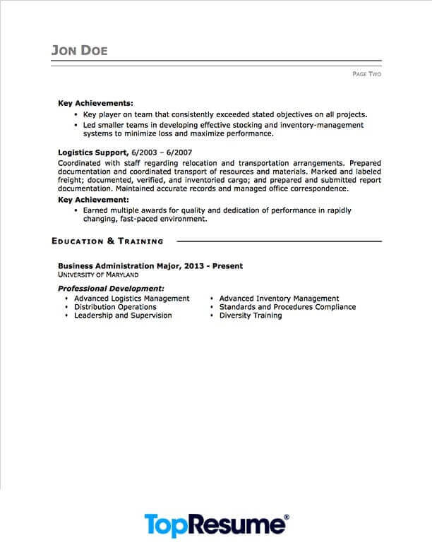 Military to Civilian Resume Examples