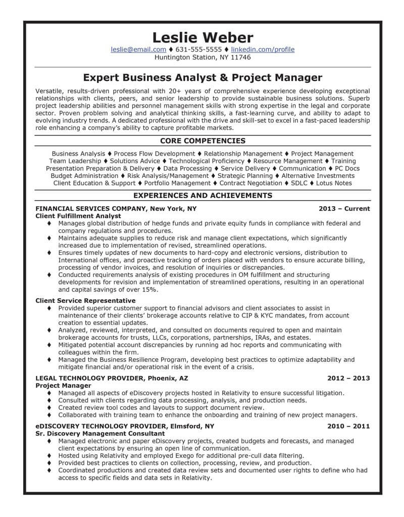 Leslie's resume after TopResume