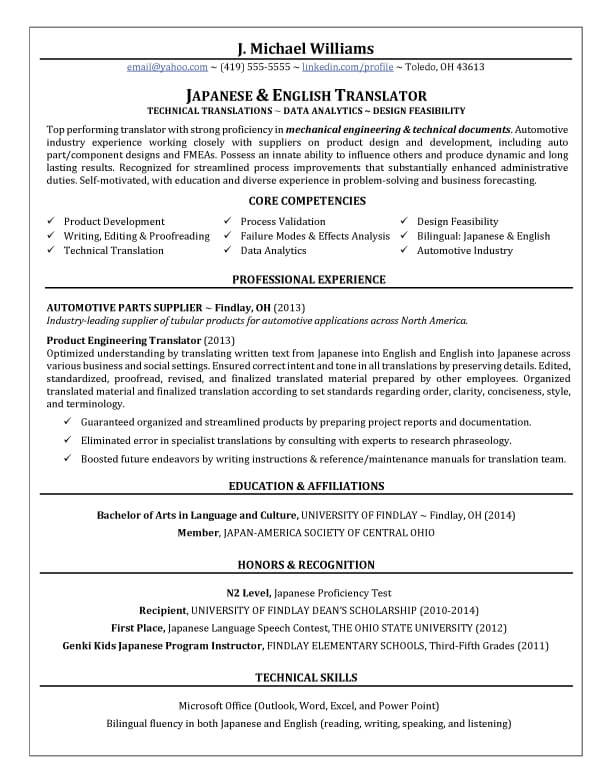 Mike's resume after TopResume